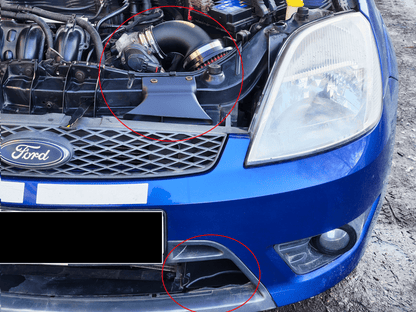 Ford Fiesta ST150 - Cold air intake kit with velocity stack inc. scoops - ADHD Motorsport